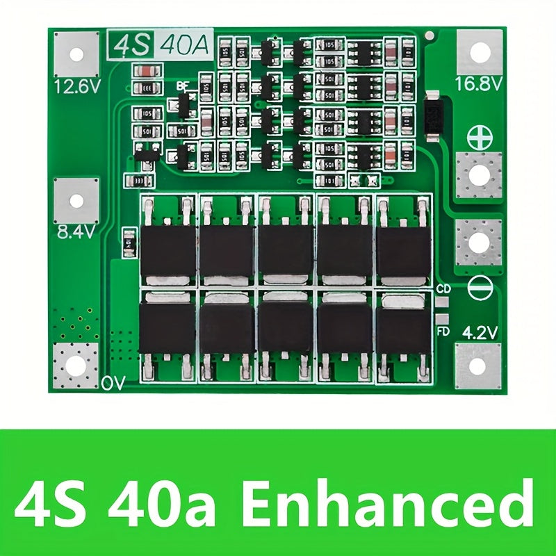 3S/4S 40A/60A Li-ion Lithium Battery Charger Protection Board for 18650  Cells - Electromann SA