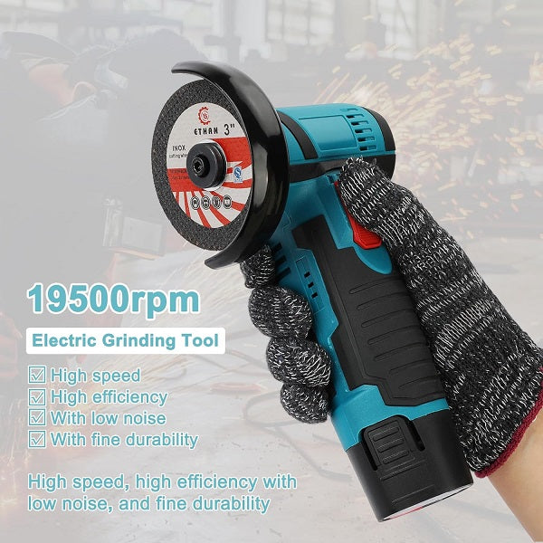 Jiageng JG20375060 Handheld Angle Cordless Angle Grinder 12V 4500mah Battery