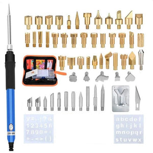 71Pcs 60W Adjustable Temperature Electric Soldering Pyrography Iron Set