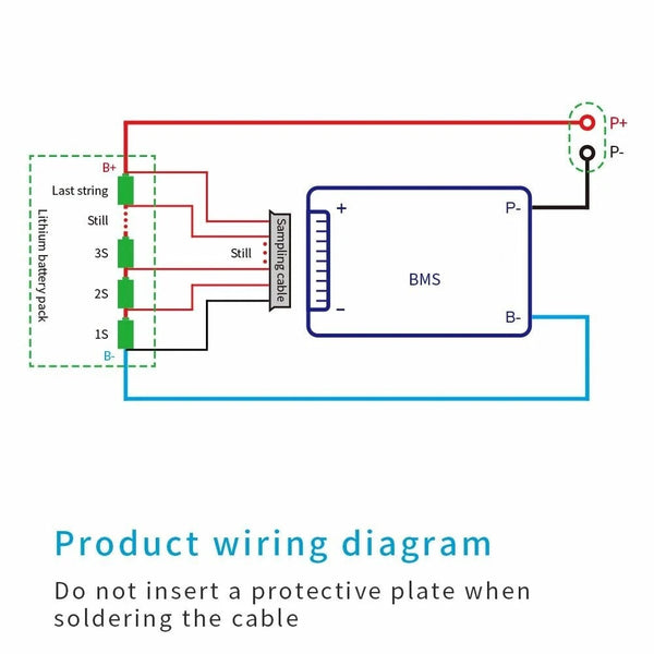 7S 24V Lithium Battery 3.7V Power Protection Board 45A