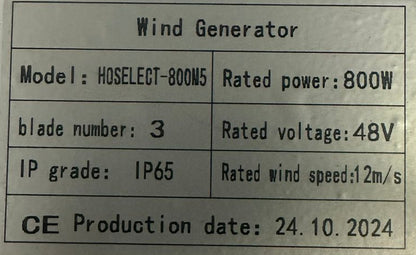 800W 24V 6 Blade Small Wind Turbine for Home Use - Ukukhiqiza Amandla Ahlanzekile Futhi Aphumelelayo