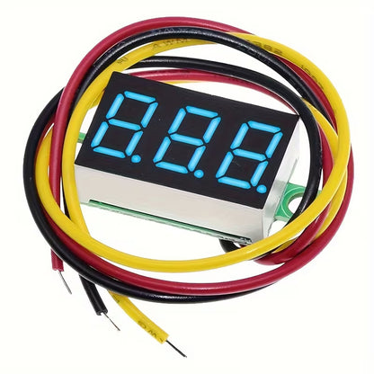 DC 0-100V 0.28 Inch Mini Digital Volt Meter 3 Wire - BLUE (10004037) - Electromann SA