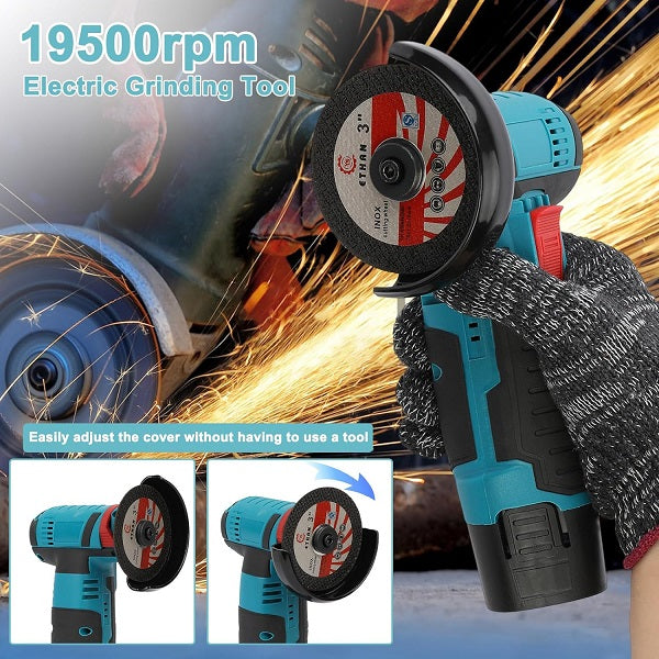 Jiageng JG20375060 Handheld Angle Cordless Angle Grinder 12V 4500mah Battery