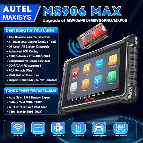 Autel MaxiSys MS906 Max Advanced Diagnostic Tool - Professional-Level Automotive Diagnostics