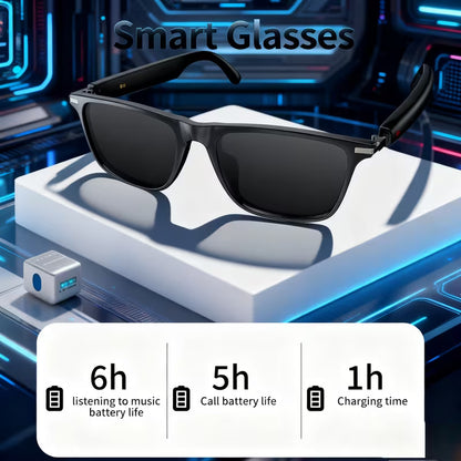 Smart Glasses with Wireless HIFI Headphones, Dual Speaker, Touch Control (10007858)