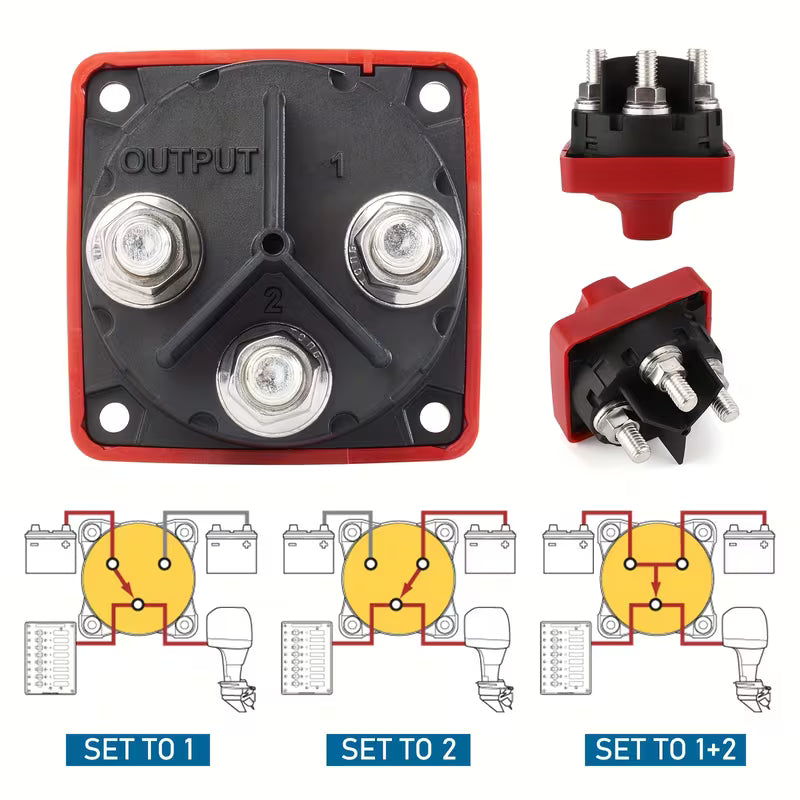 M-Series 12-32V 100-300A Mini Isolator Switch (10000866) - Electromann SA