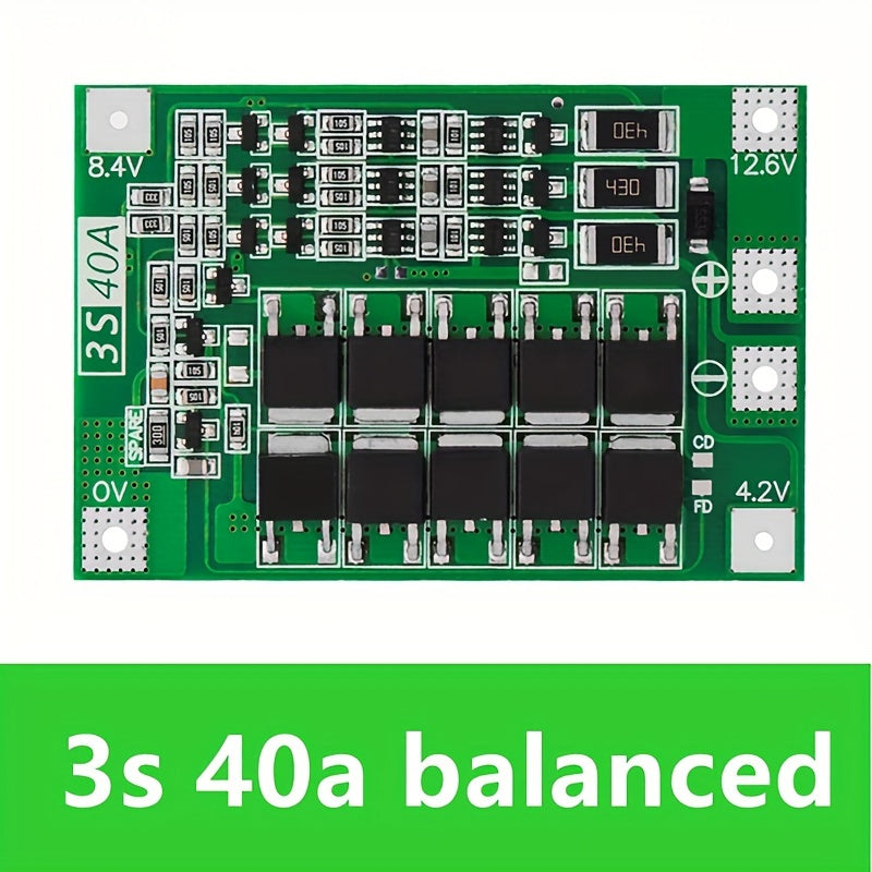 3S/4S 40A/60A Li-ion Lithium Battery Charger Protection Board for 18650  Cells - Electromann SA