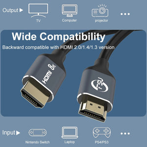 FSU 2m 2.1 Cable 8k/60Hz 4K/120HZ 48Gbps HDMI Cable