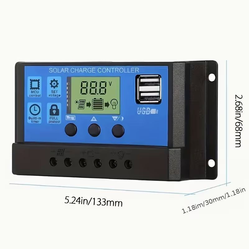 30A 12v/24v Solar Charge Controller PWM Charging for Solar Off-grid System (10005245) - Electromann SA