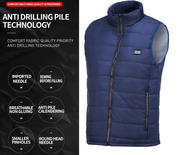 Stay Warm and Stylish with the 9 Zone USB Electric Heated Thermal Jacket