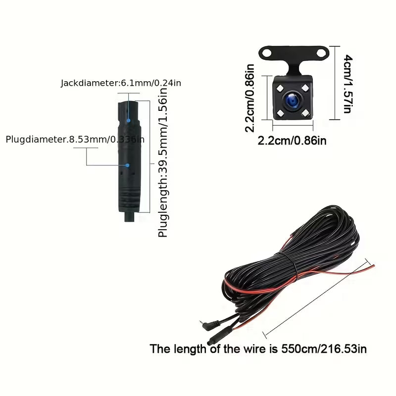 The GYIOEUPT 4Led 5.5-Meter Extension Cord with a Reversing Camera (10002502) - Electromann SA