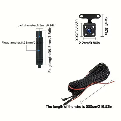 The GYIOEUPT 4Led 5.5-Meter Extension Cord with a Reversing Camera (10002502) - Electromann SA