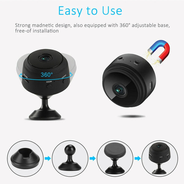 A9 1080P HD Mini Wireless WIFI IP Camera DVR - Compact and Versatile Surveillance Device with Remote Access and Night Vision