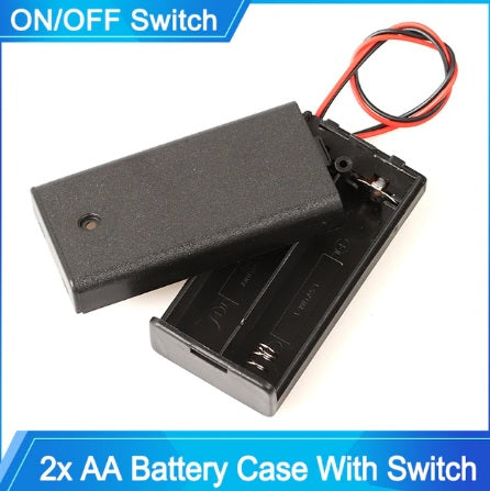 High quality AA 2 Slot Battery Holder with Switch & Cover