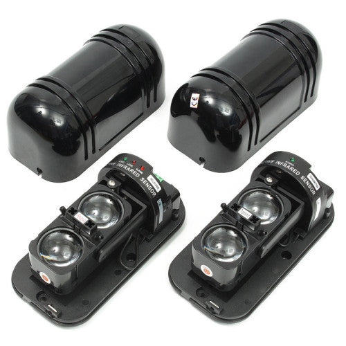 ANDOWL Q-BJ1200 Outdoor Dual Beam 100m Alarm Infrared Movement Sensor Kit