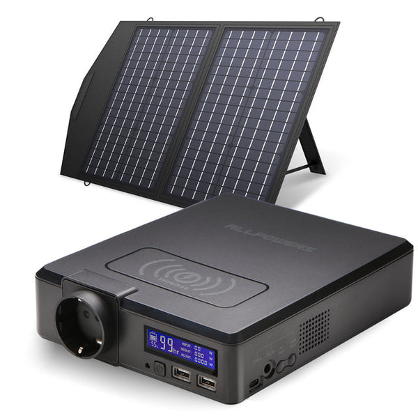 ALLPOWERS 200w 41600mah Solar PowerStation Kit - Portable Solar Charging Solution for Outdoor Enthusiasts