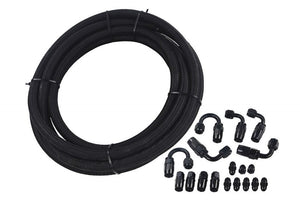 Premium AN6 Black Racing Hose Fuel Oil Line Kit for Racing Enthusiasts