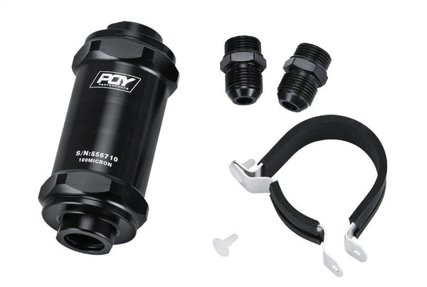 AN8 Inline Fuel Filter Compatible with E85 Ethanol