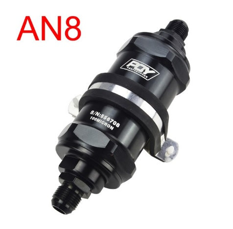 AN8 Inline Fuel Filter Compatible with E85 Ethanol