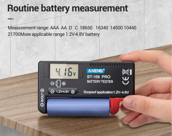 ANENG BT-168 PRO digitale litiumbattery-kapasiteittoetser