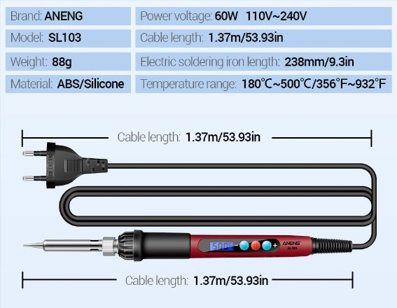 12pc ANENG SL103 Digital Electric Soldering Kit