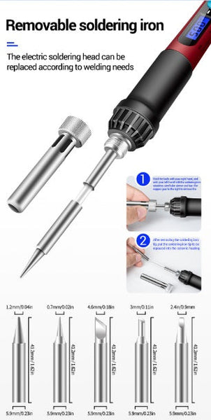 12pc ANENG SL103 Digital Electric Soldering Kit