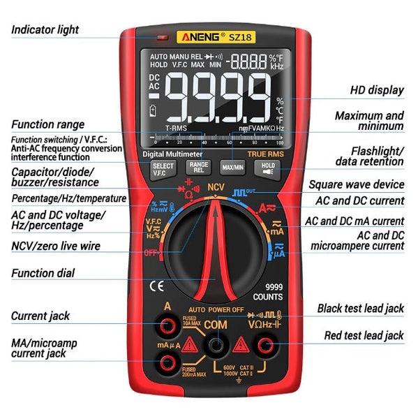 ANENG SZ18 Digital True RMS Multimeter