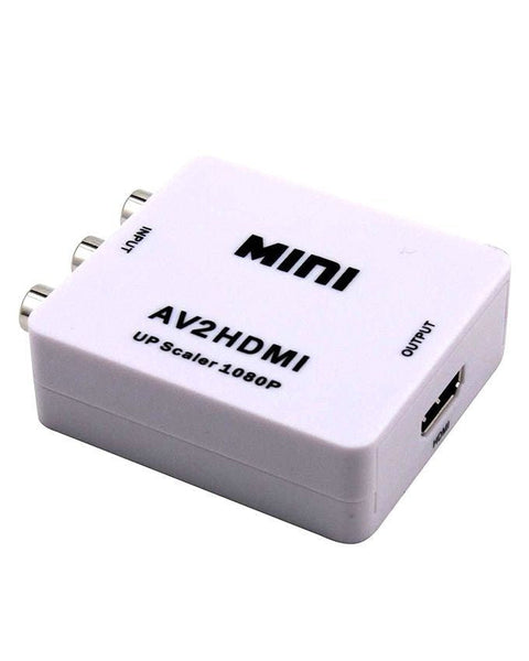 Convert AV to HDMI with the AV Video to HDMI Mini Converter Box | Up to 1080p Resolution | Compact & Portable