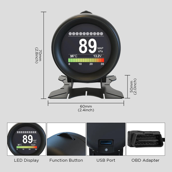 AUTOOL X60 OBD II HUD Head Up Display