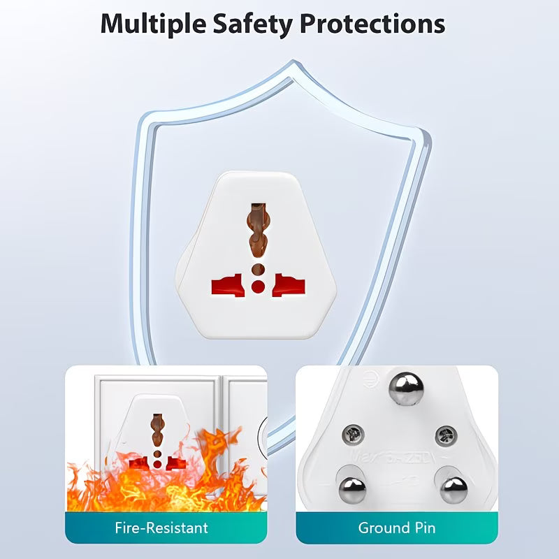 Redisson Universal Wall Plug Travel Adaptor - M10U - Compact and Versatile Travel Accessory (10003298) - Electromann SA
