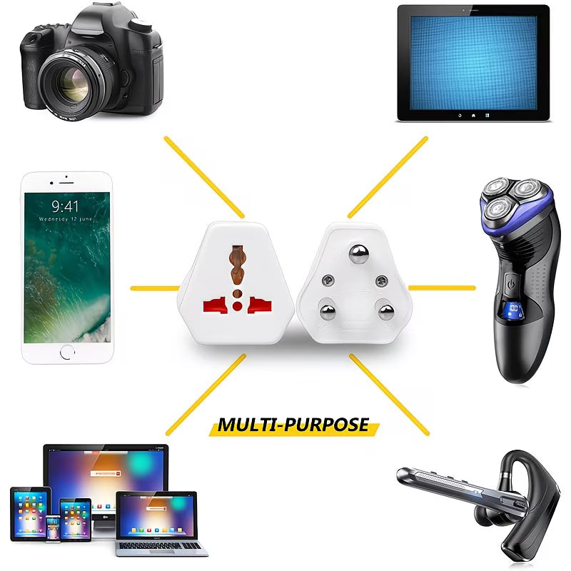 Redisson Universal Wall Plug Travel Adaptor - M10U - Compact and Versatile Travel Accessory (10003298) - Electromann SA