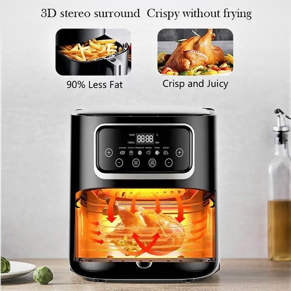 JG20375404 10L Silver Crest Air Fryer 2400w With A Touch Display (10008115) - Electromann SA