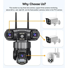 Andowl G3000 WiFi PTZ IP 8K 12MP Security Camera with Triple Lens, Triple Screen, Motion Detection, Two-Way Audio and Night Vision (10007669) - Electromann SA