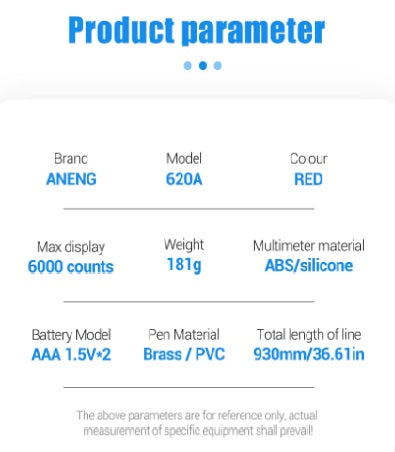 ANENG 620A Digital Smart Multimeter and Transistor Tester