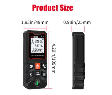 Aneng B100 Digital Laser Distance Meter and Laser Range Finder