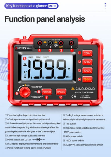 ANENG MH11 Digital Megohmmeter