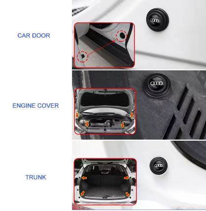 4Pcs Car Door Anti-Shock Pads for Audi Vehicles