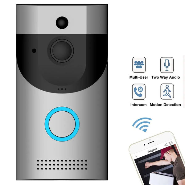 ANYTEK B30 Battery Powered WiFi Video Doorbell - Remote Access and Interact with Visitors from Anywhere