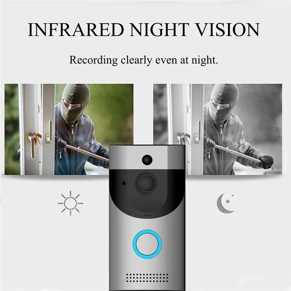 ANYTEK B30 Battery Powered WiFi Video Doorbell - Remote Access and Interact with Visitors from Anywhere