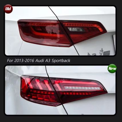 LED Tail lights for Audi A3 2013-2016 with Dynamic Turn Signals