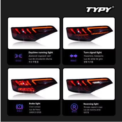 LED Tail lights for Audi A3 2013-2016 with Dynamic Turn Signals