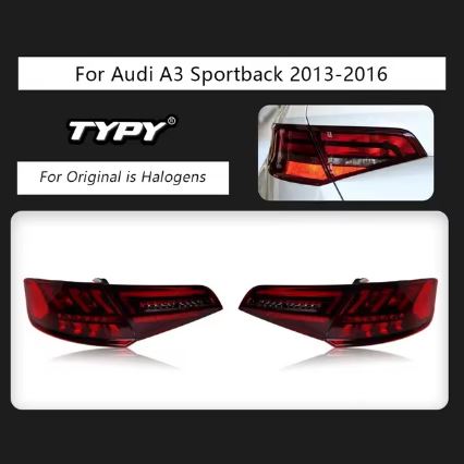 LED Tail lights for Audi A3 2013-2016 with Dynamic Turn Signals