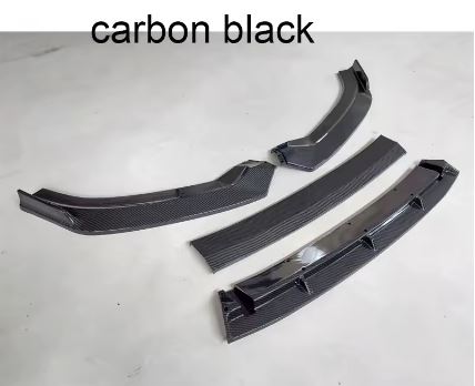 4Pc Front Bumper Splitter for Audi A3/S3 2017 to 2019 - Carbon Black Look