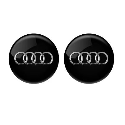 2PCS Car Door Lock Keyhole Protection Gel Stickers for Audi Vehicles