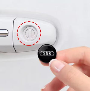 2PCS Car Door Lock Keyhole Protection Gel Stickers for Audi Vehicles