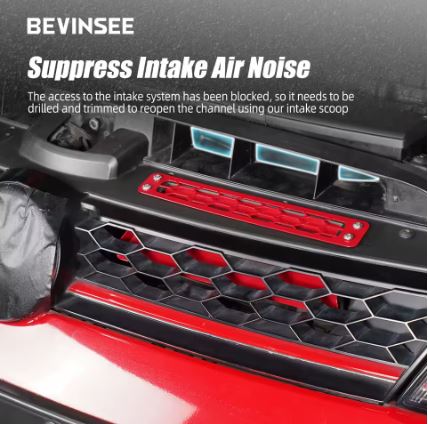 BEVINSEE Version 2 Dynamic Air Inlet Scoop Kit For VW Golf Car MK7/MK7.5 Golf GTI Golf R Audi S3 8V