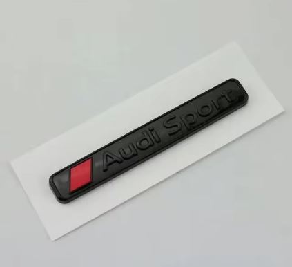 For AUDI 2PCS ABS Black and Red Emblem Badge