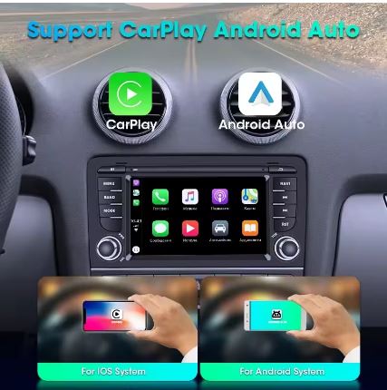 Srnubi Android 12 Carplay Car Radio for Audi A3 8P 2003 - 2011 S3 RS3