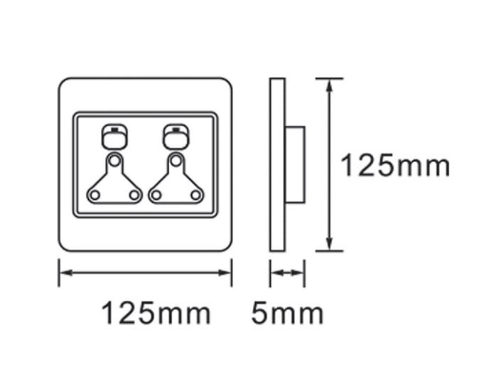 Ausma 4x4 Double Switched Wall Socket - D01: Convenient and Durable Socket for Multiple Devices (10008432)