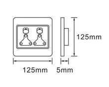 Ausma 4x4 Double Switched Wall Socket - D01: Convenient and Durable Socket for Multiple Devices (10008432)